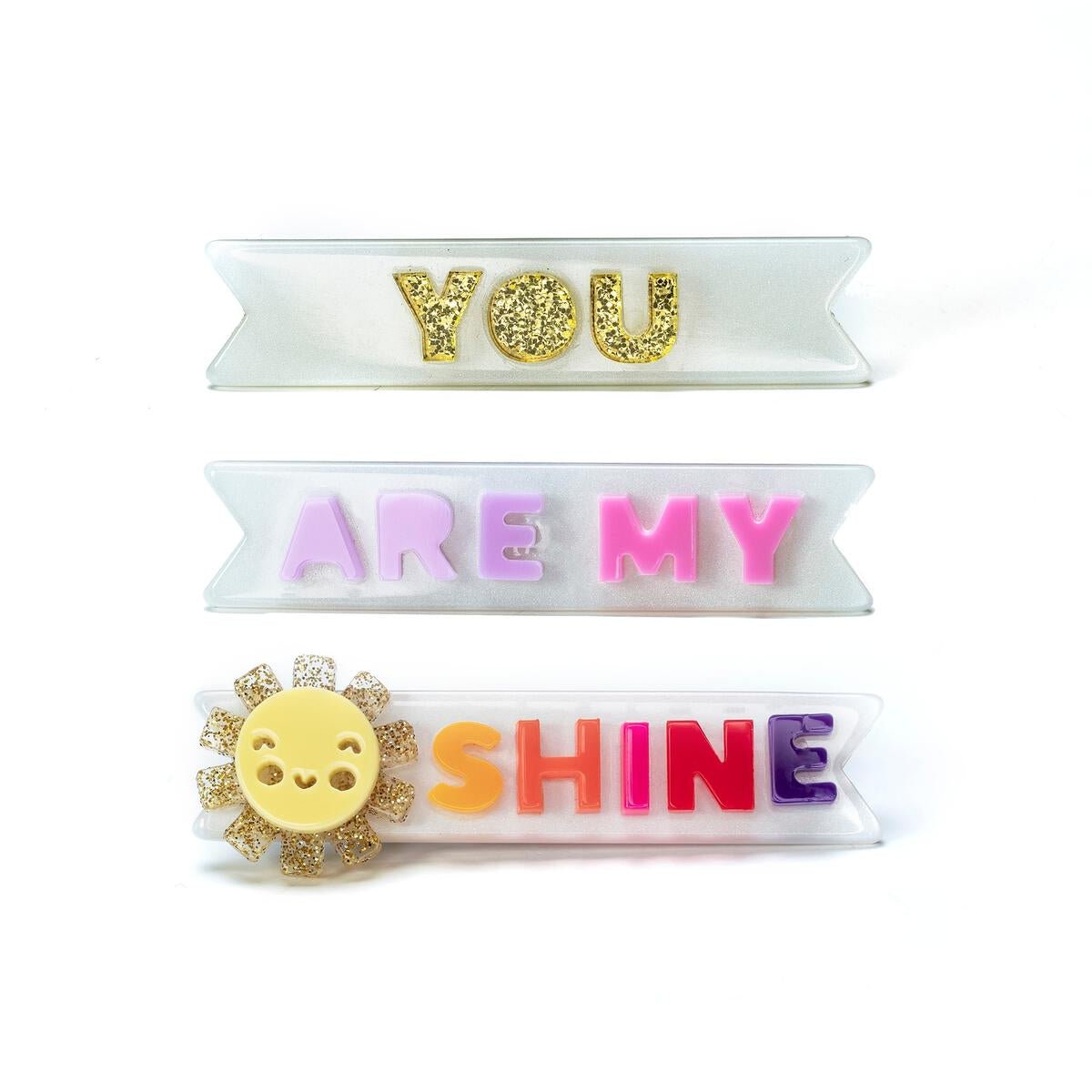 You Are My Sunshine Alligator Clips - Hair Clips for Women & Girls, Cute Alligator Hair Clips for Ponytails, Braids & Hairstyles - Perfect for School, Work & Everyday Use