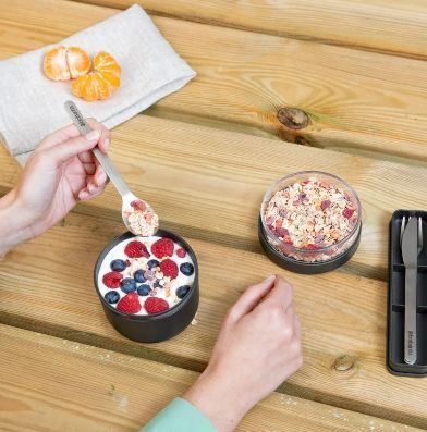 0.5L Portable Breakfast Bowl - Microwave Safe & Leak-Proof Meal Prep Container for On-the-Go Healthy Eating | Perfect for Office, Gym, Travel & Meal Prepping