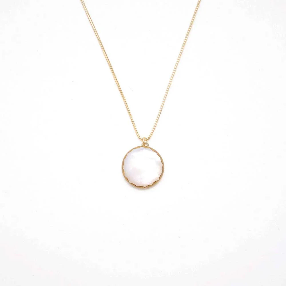 Handcrafted Japanese Maki-e Urushi Lacquer Pendant Necklace with White South Sea Pearl - Traditional Shell Frame Design Jewelry for Women - Perfect for Weddings, Parties & Special Occasions
