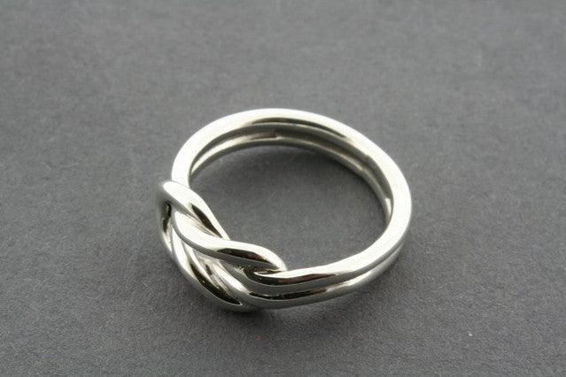 Eternity Knot Ring Sterling Silver - Elegant Celtic Love Symbol Jewelry for Women, Perfect for Anniversaries, Weddings & Romantic Gifts