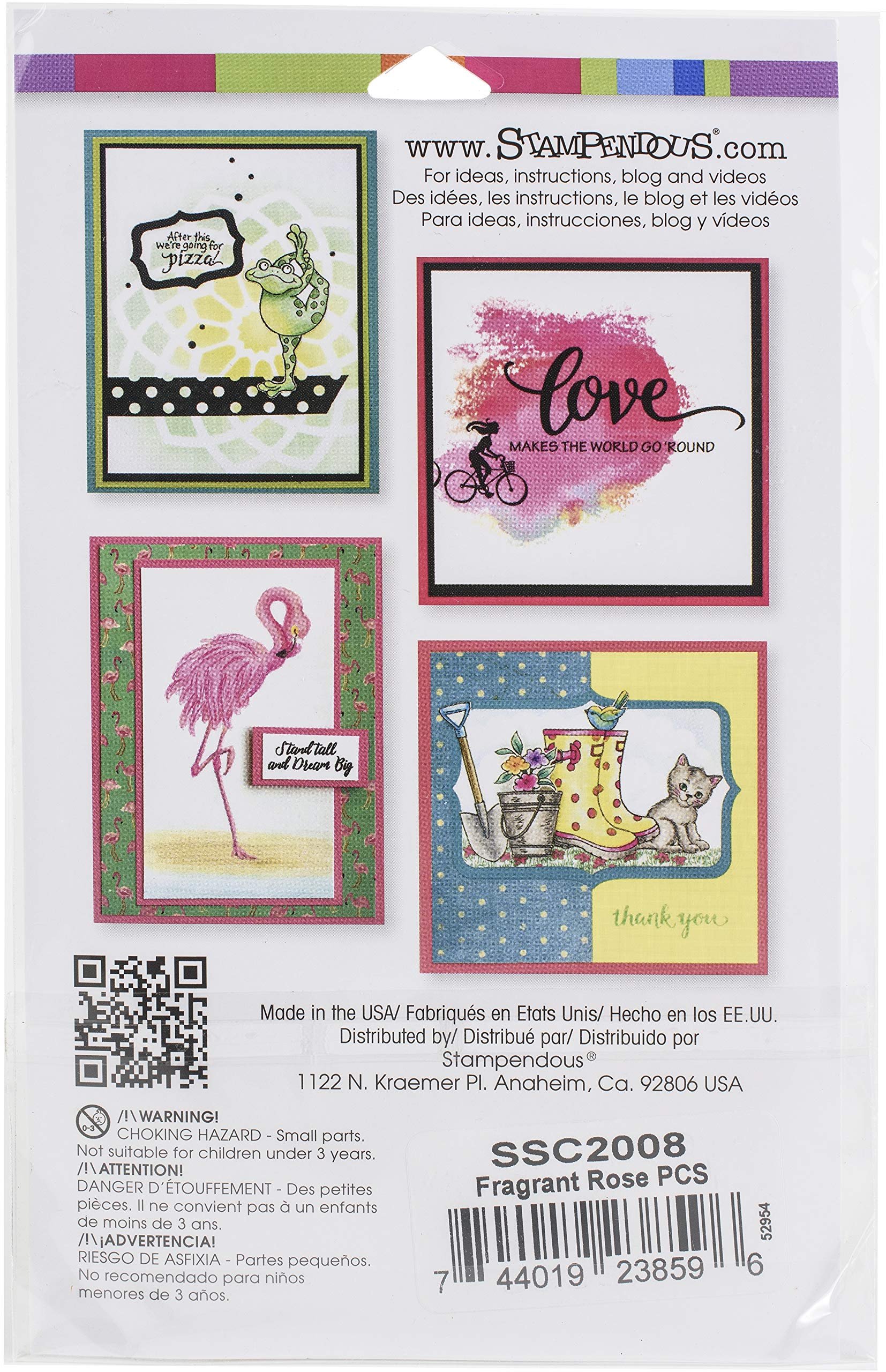 Stampendous Fragrant Rose Clear Stamp Set for Card Making, Scrapbooking & DIY Crafts - Perfect for Greeting Cards, Invitations & Paper Projects