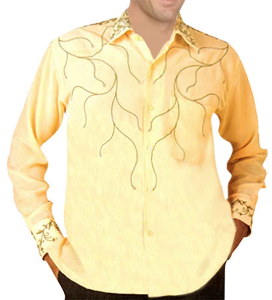 INMONARCH Men's Light Yellow Linen Shirt for Beach Wedding & Summer Casual Wear - Breathable Short Sleeve Button Down Shirt for Vacation, Party & Outdoor Events