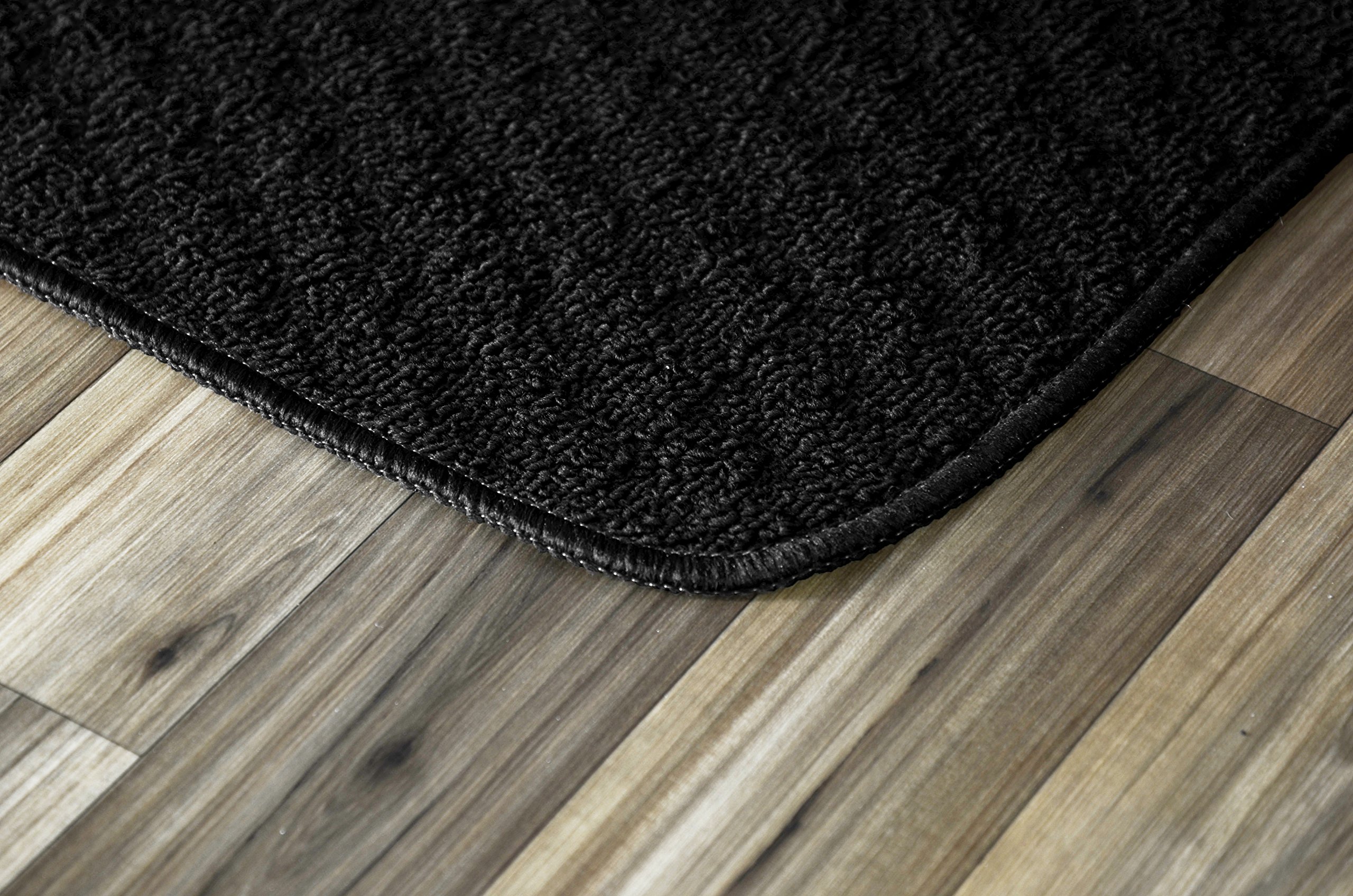 Garland Rug Town Square Area Rug 24x40 Inch Black - Perfect for Living Room, Bedroom, and Entryway Decor