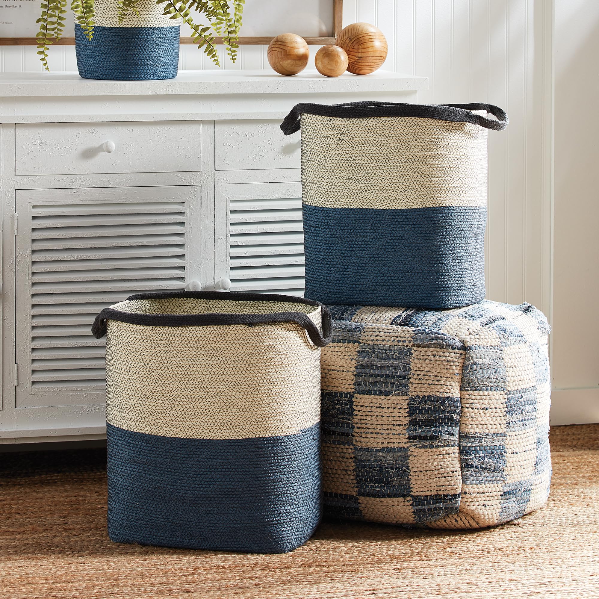 Ayden Baskets with Handles Set of 2 - Napa Home Storage & Decor