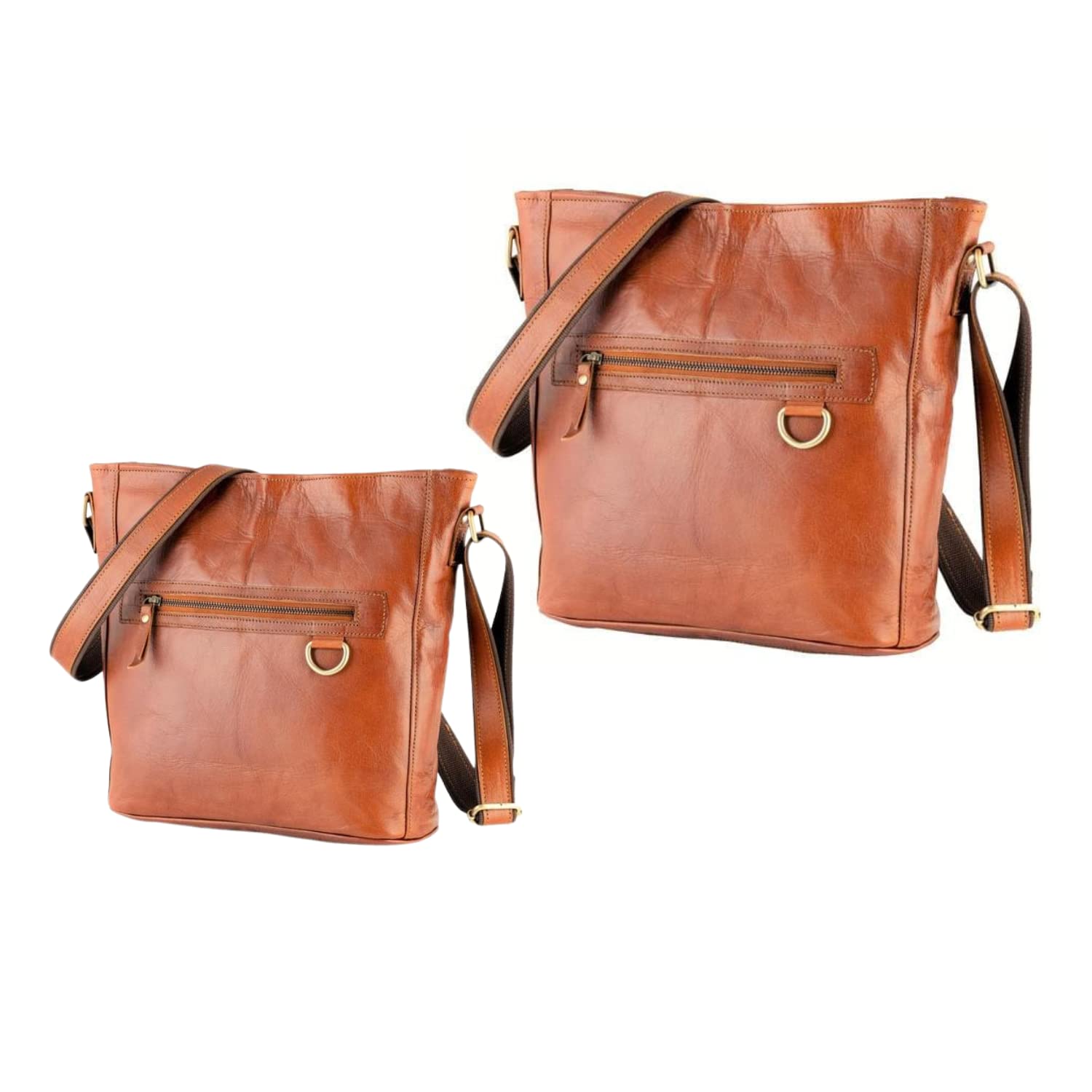 URBAN LEATHER 12 inch + 11 inch Crossbody Bag for Women & Girls | Genuine Leather Shoulder Purse | Perfect for Work, Travel & Everyday Use
