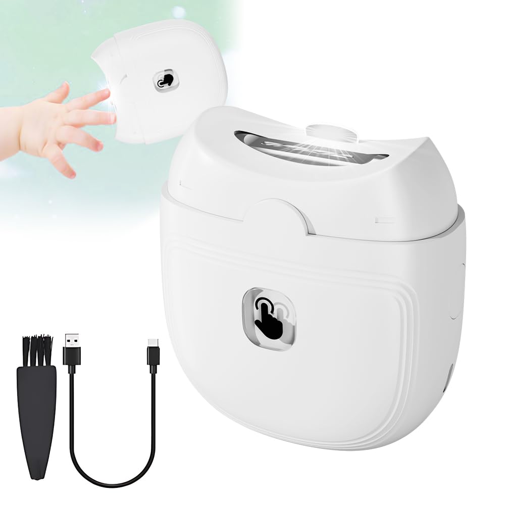 Rechargeable Electric Nail Clipper for Adults & Kids - 2-Speed Automatic Nail Trimmer with LED Light for Men, Women, Seniors & Babies | Perfect for Home, Travel & Gentle Toe/Finger Nail Care