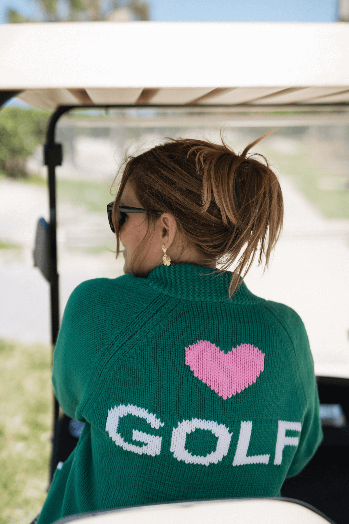 Stylish Pink Pineapple Love Golf Cardigan for Women - Cozy Knit Sweater for Golfing, Casual Wear & Outdoor Activities