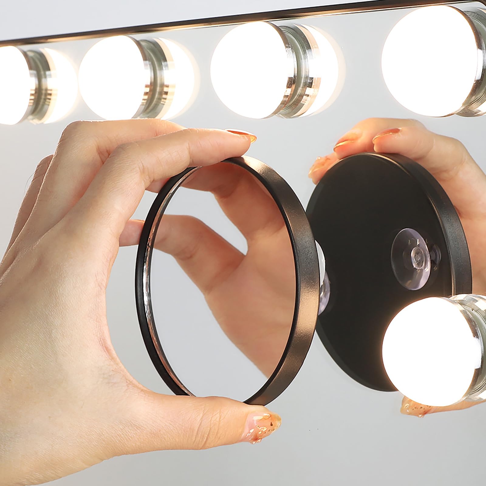 Depuley 23-Inch Hollywood Vanity Mirror with Lights - 15 Dimmable LED Bulbs, Smart Touch Switch, Large Makeup Mirror for Dressing Table, Bedroom, Bathroom - Perfect for Makeup Application, Skincare Routine & Home Decor (Black)