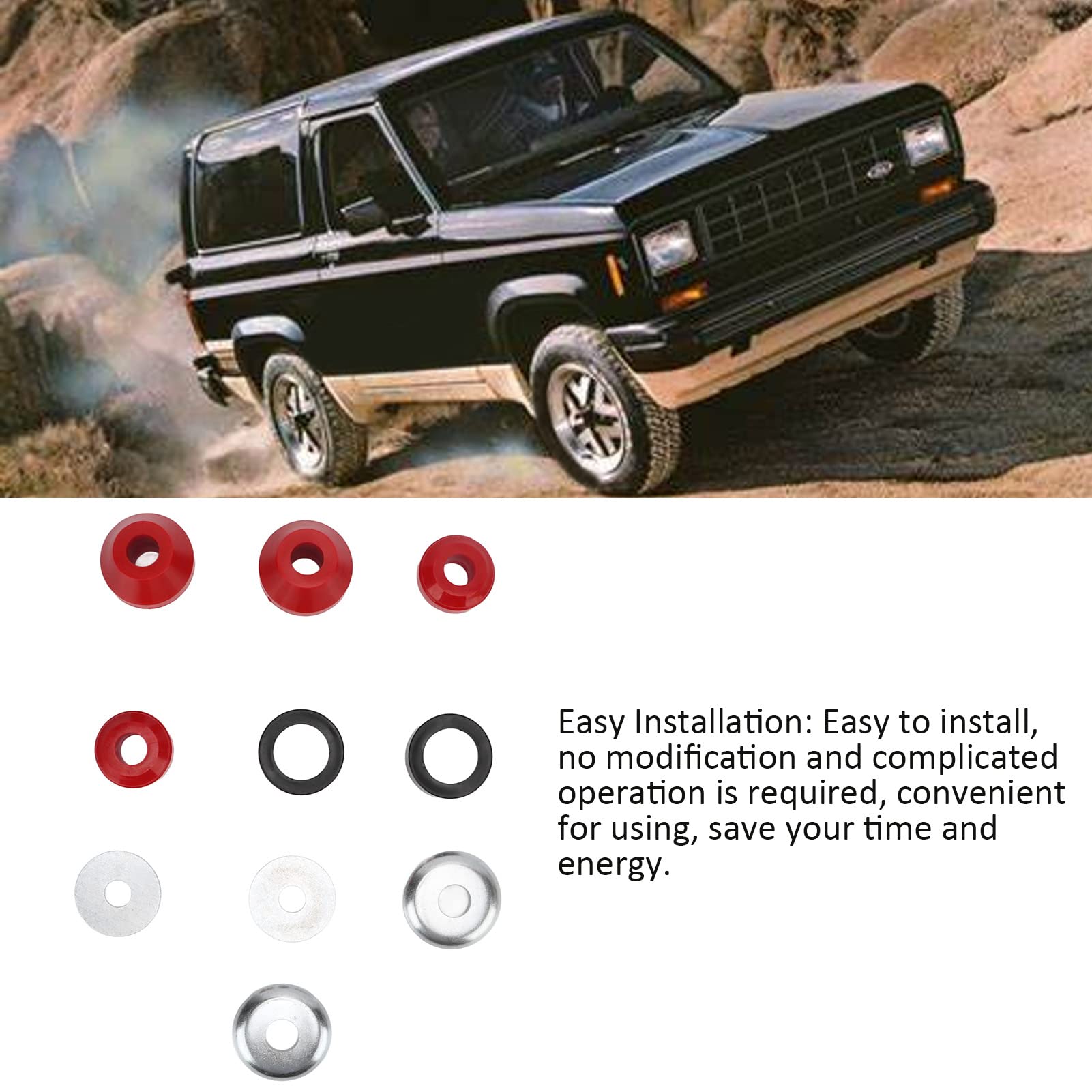 Front Suspension Radius Arm Bushing Kit - 10pcs Professional Auto Repair Parts for Smooth Ride | Easy DIY Installation for Cars, Trucks & SUVs | Perfect for Off-Roading & Daily Commuting