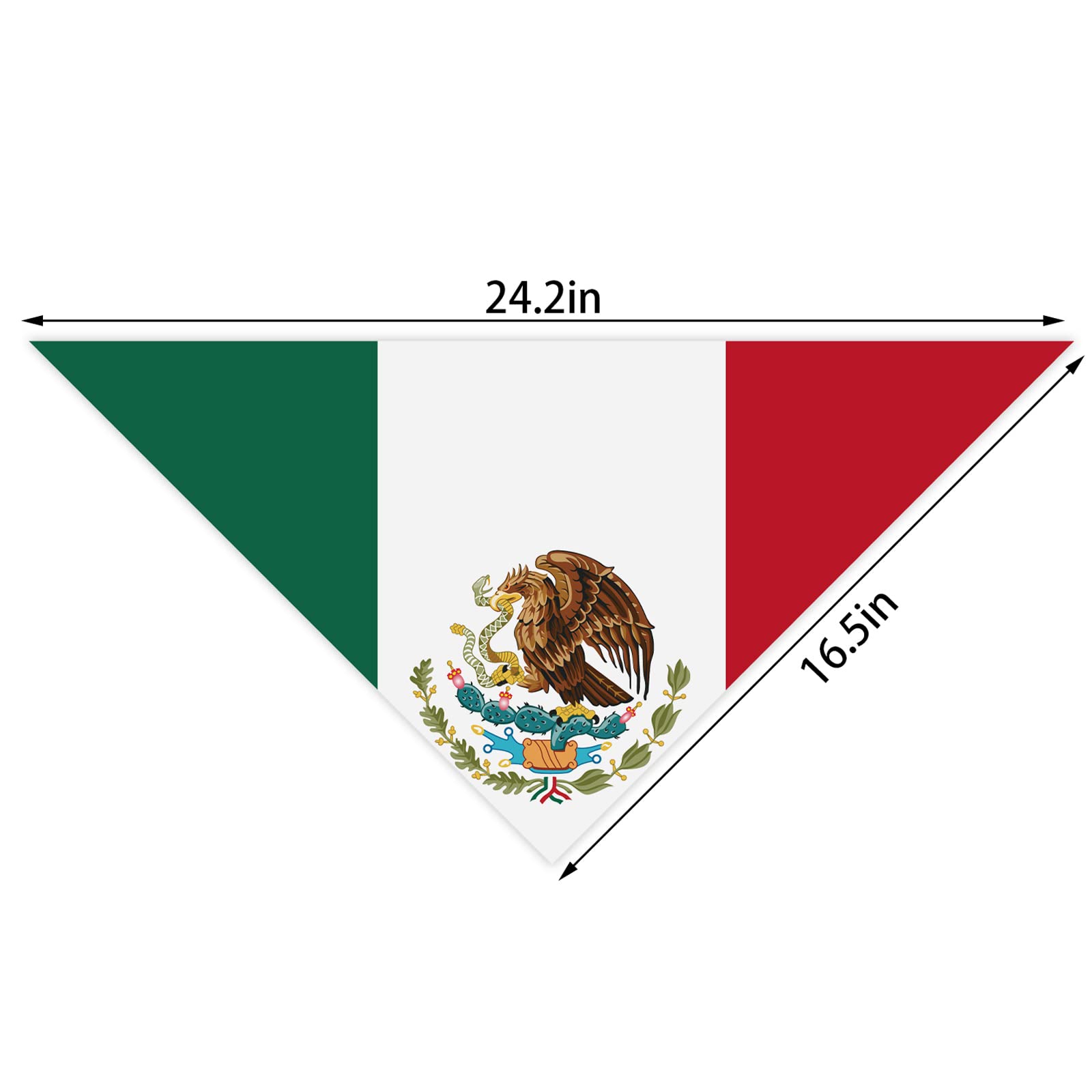 Mexican Independence Day Dog Bandana - Adjustable Triangle Bib Scarf for Small & Medium Dogs & Cats - Perfect for Pet Parties, Parades & Celebrations