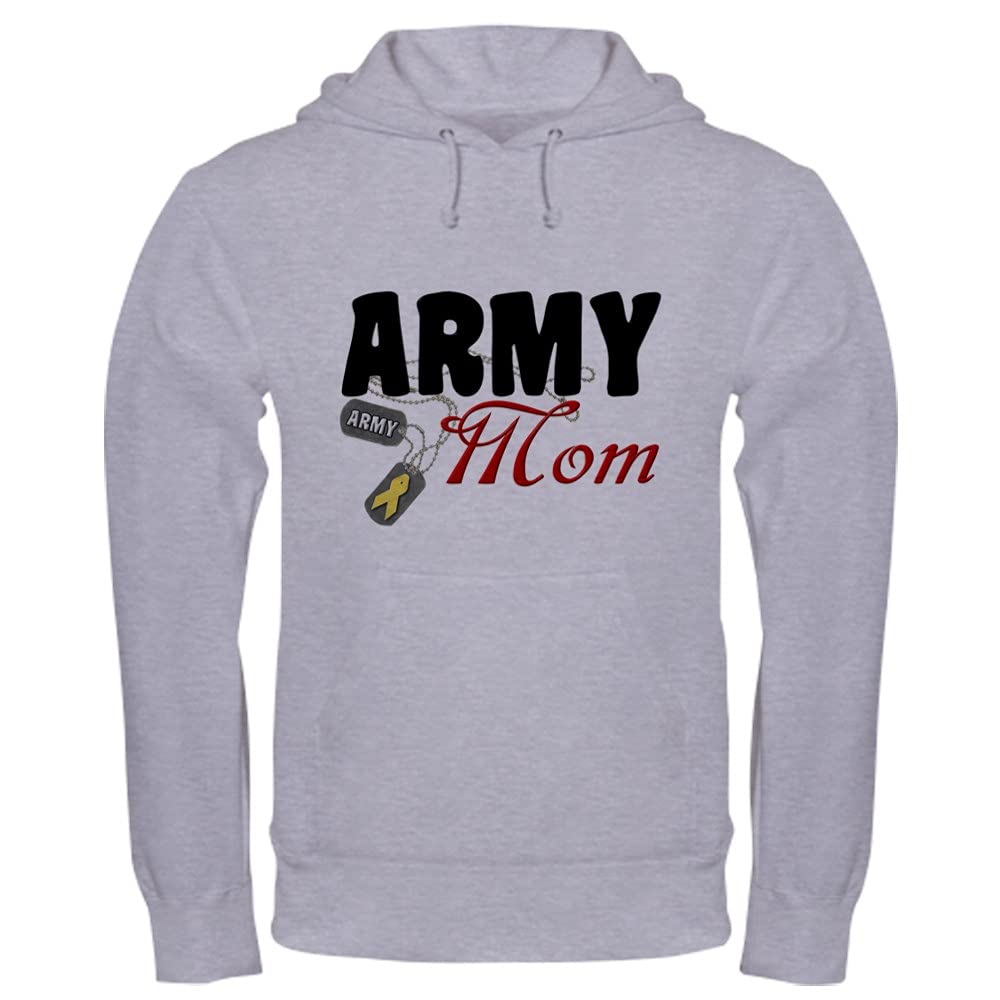 Army Mom Dog Tags Hooded Sweatshirt - Military Apparel for Proud Parents - Perfect for Casual Wear, Military Events & Showing Support