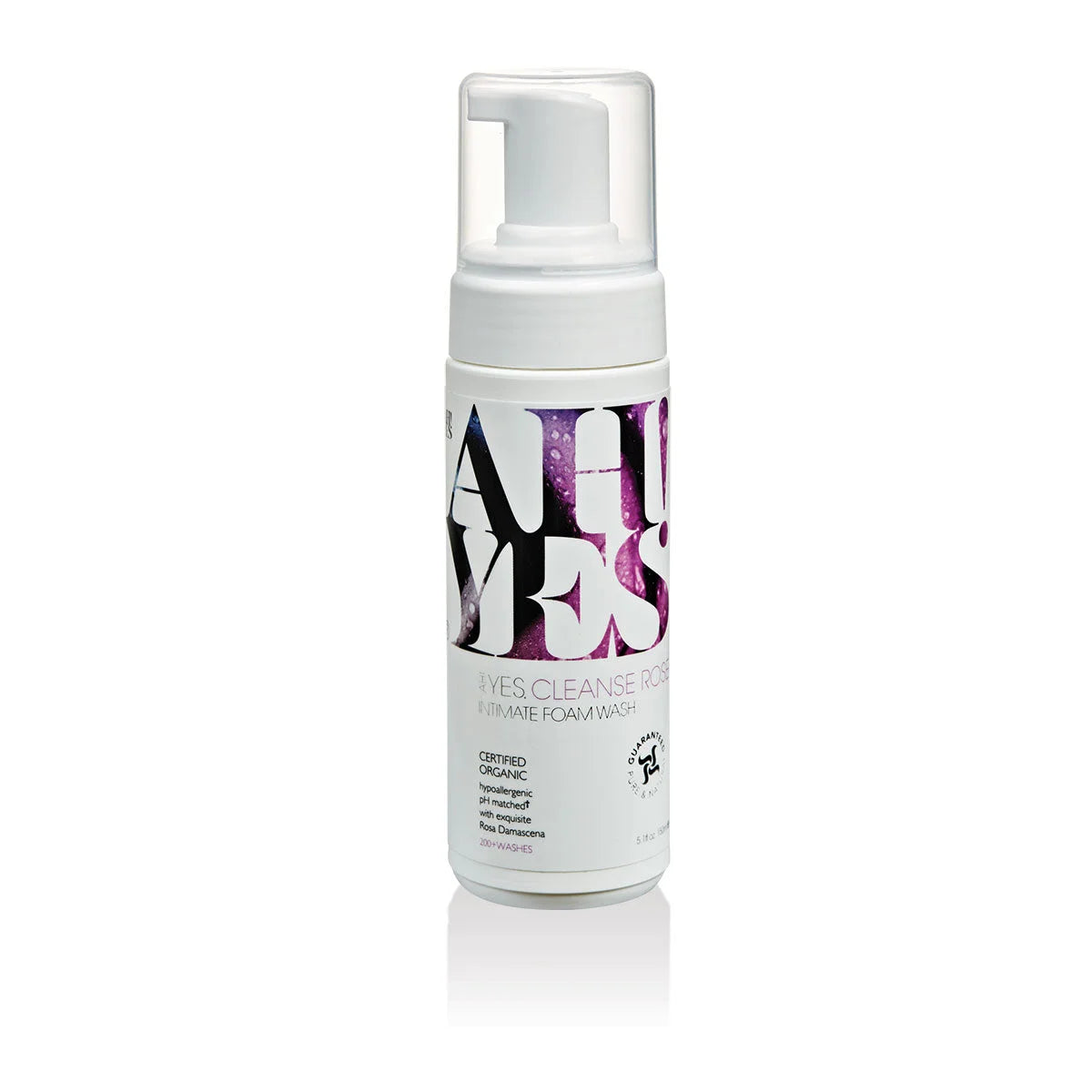 AH! YES CLEANSE Rose Scented Intimate Foaming Wash 5.1oz | pH Balanced Feminine Hygiene Cleanser for Women | Gentle Daily Use for Freshness & Comfort