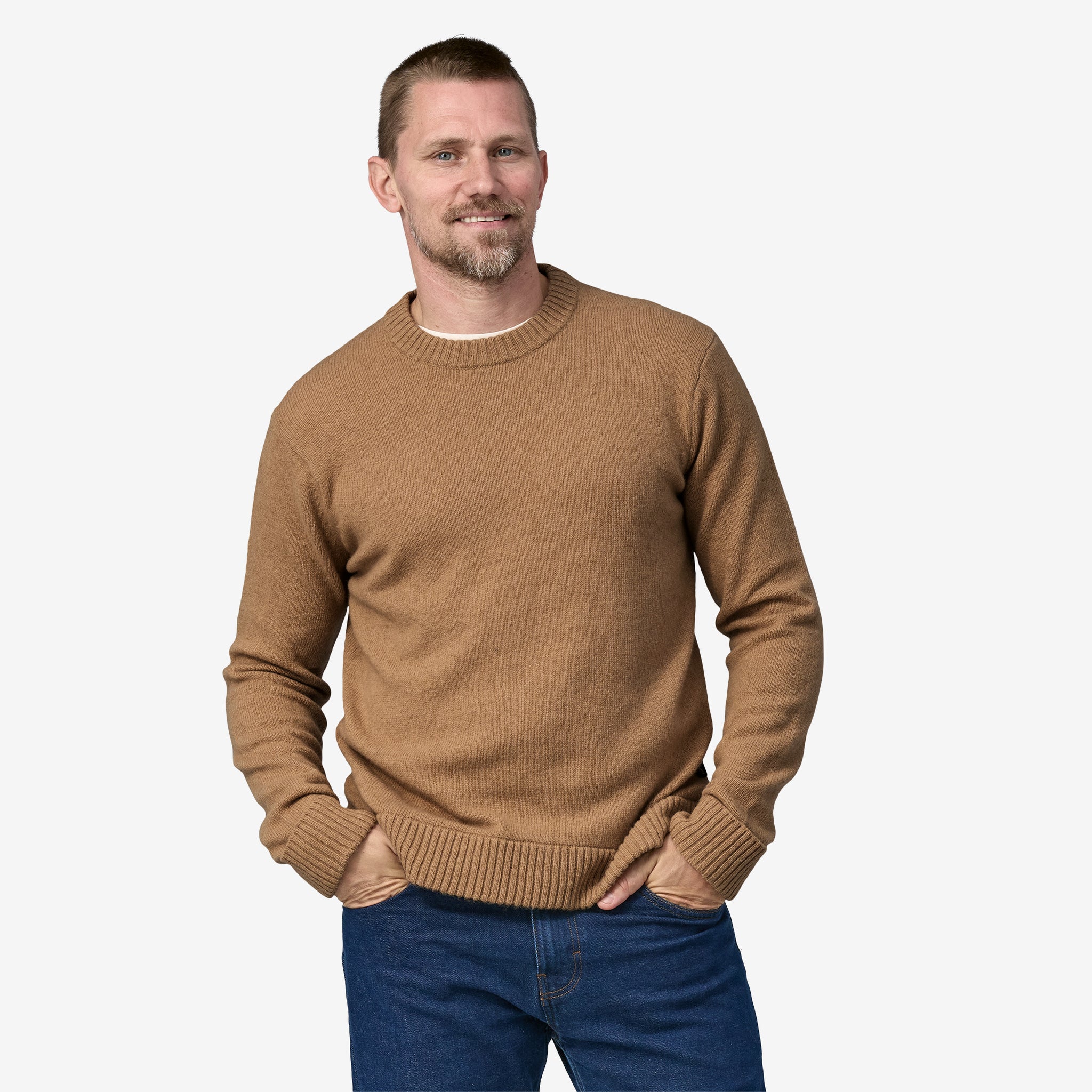 Eco-Friendly Men's Recycled Wool Blend Sweater - Warm Winter Knit Pullover for Casual Outfits & Outdoor Activities