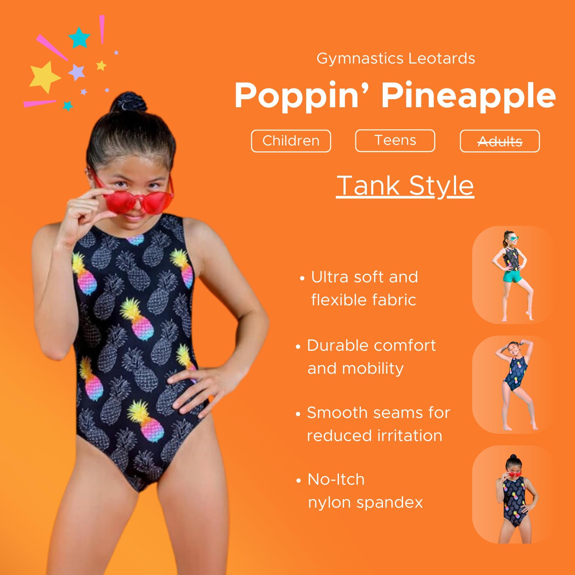 Destira Girls Gymnastics Leotards - Super Soft Dance Leotard with Matching Hair Scrunchie for Gymnastics, Ballet, Cheerleading & Yoga Practice | Perfect for Competitions, Recitals & Training
