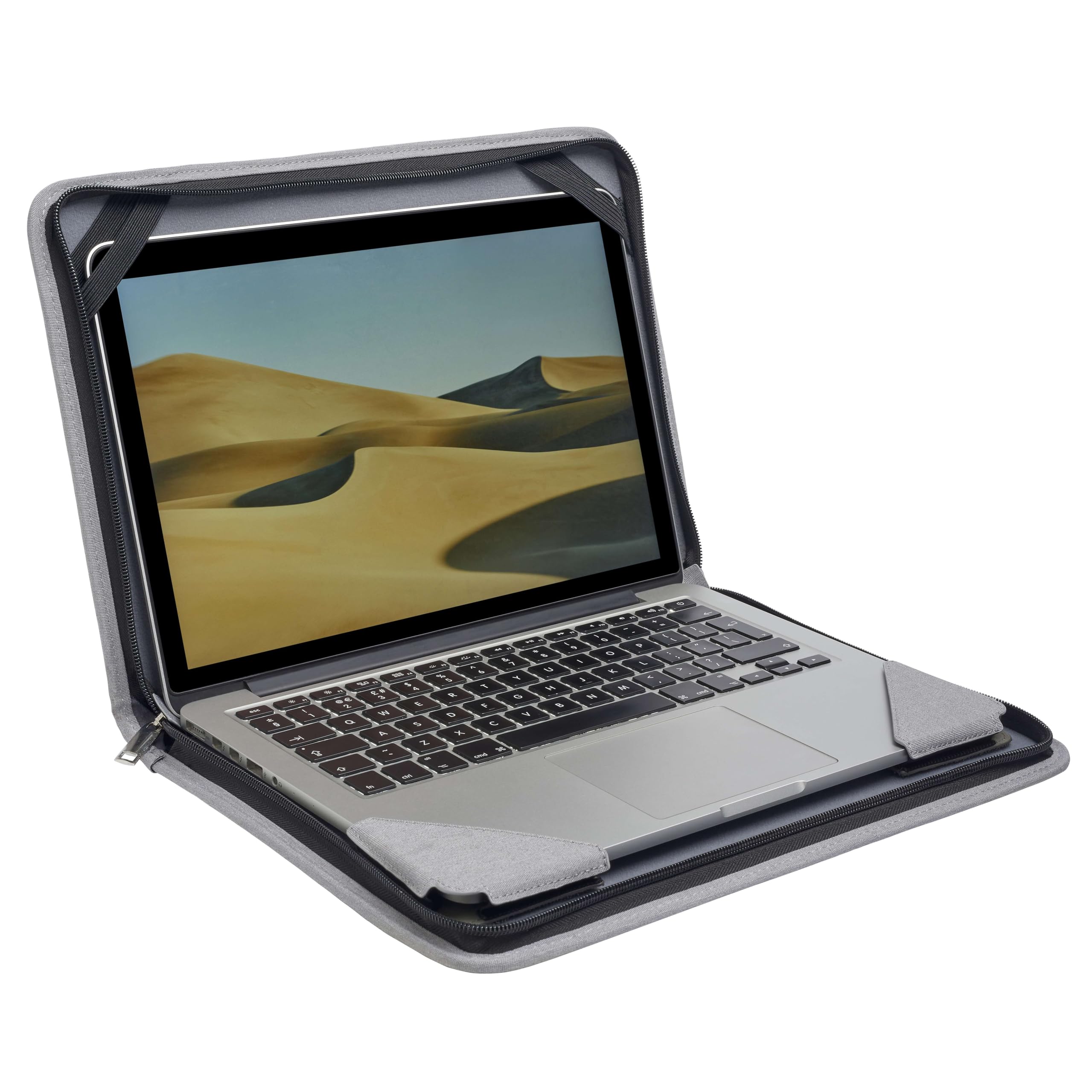 Broonel Genuine Grey Leather Laptop Messenger Bag for HP Spectre Pro X360 G2 13.3