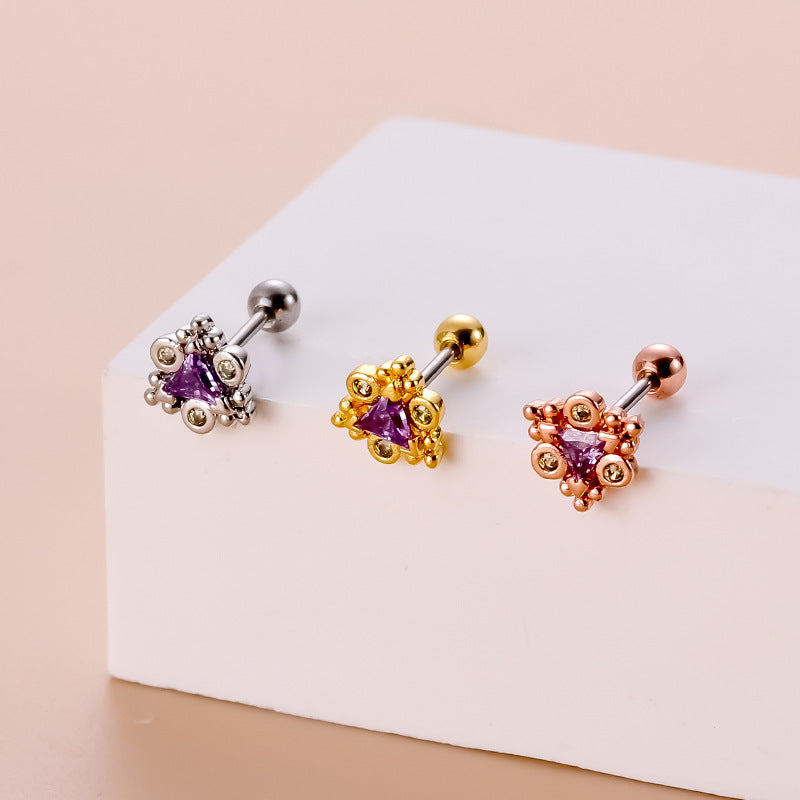 20G Sword Earring Stud Cross Helix Piercing - Stainless Steel Cartilage Jewelry for Women & Men | Perfect for Gothic, Punk, and Alternative Fashion Styles