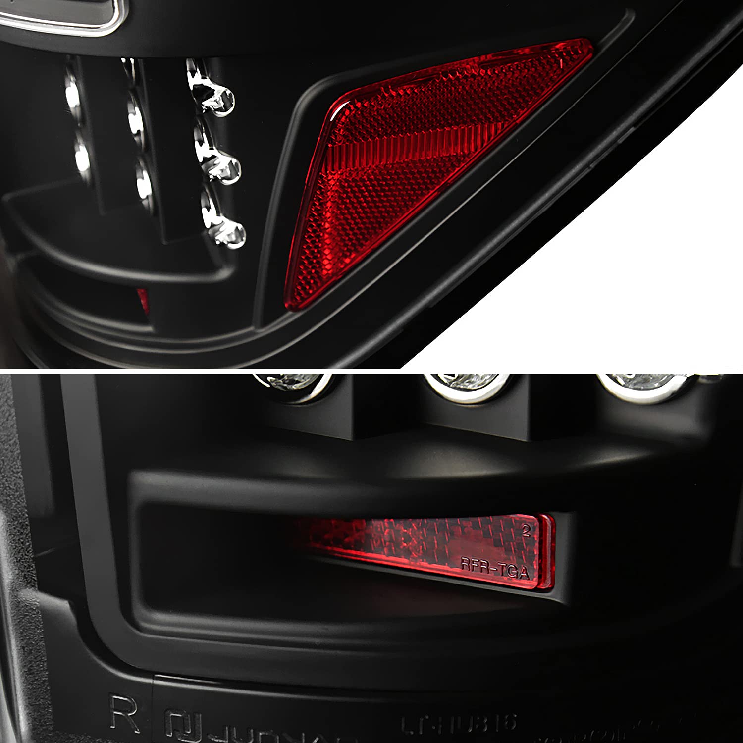 Spec-D Tuning Black Housing Clear Lens LED Tail Lights for 2009-2014 Ford F-150 - Left & Right Pair Assembly - Enhanced Visibility & Style for Night Driving & Custom Truck Builds