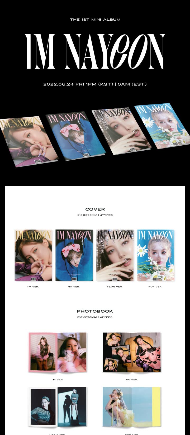 DREAMUS Twice Nayeon IM NAYEON 1st Solo Mini Album (B Version) - Sealed with Poster & Tracking Number | K-Pop Collectible for Fans, Gift for Music Lovers, Perfect for Display & Album Collections