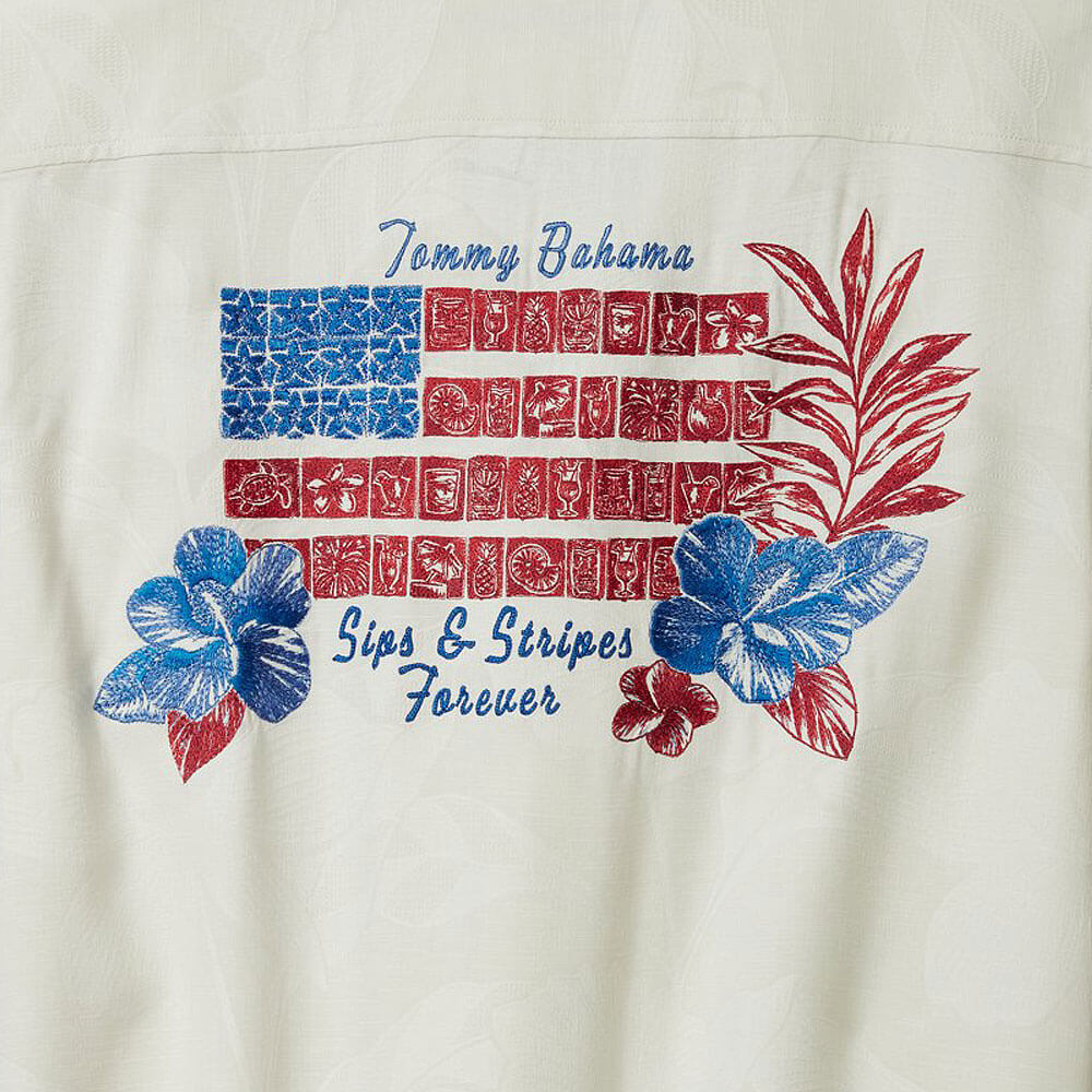 Tommy Bahama Big & Tall Sips And Strips Forever Camp Shirt - Comfortable Casual Button-Up Shirt for Men | Perfect for Beach Vacations, Summer Outings & Relaxing Getaways
