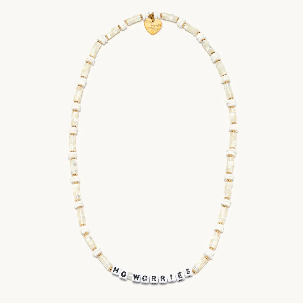 No Worries Beach Necklace - Dainty Gold Layered Pendant for Women | Perfect for Vacation, Summer Outfits & Boho Style