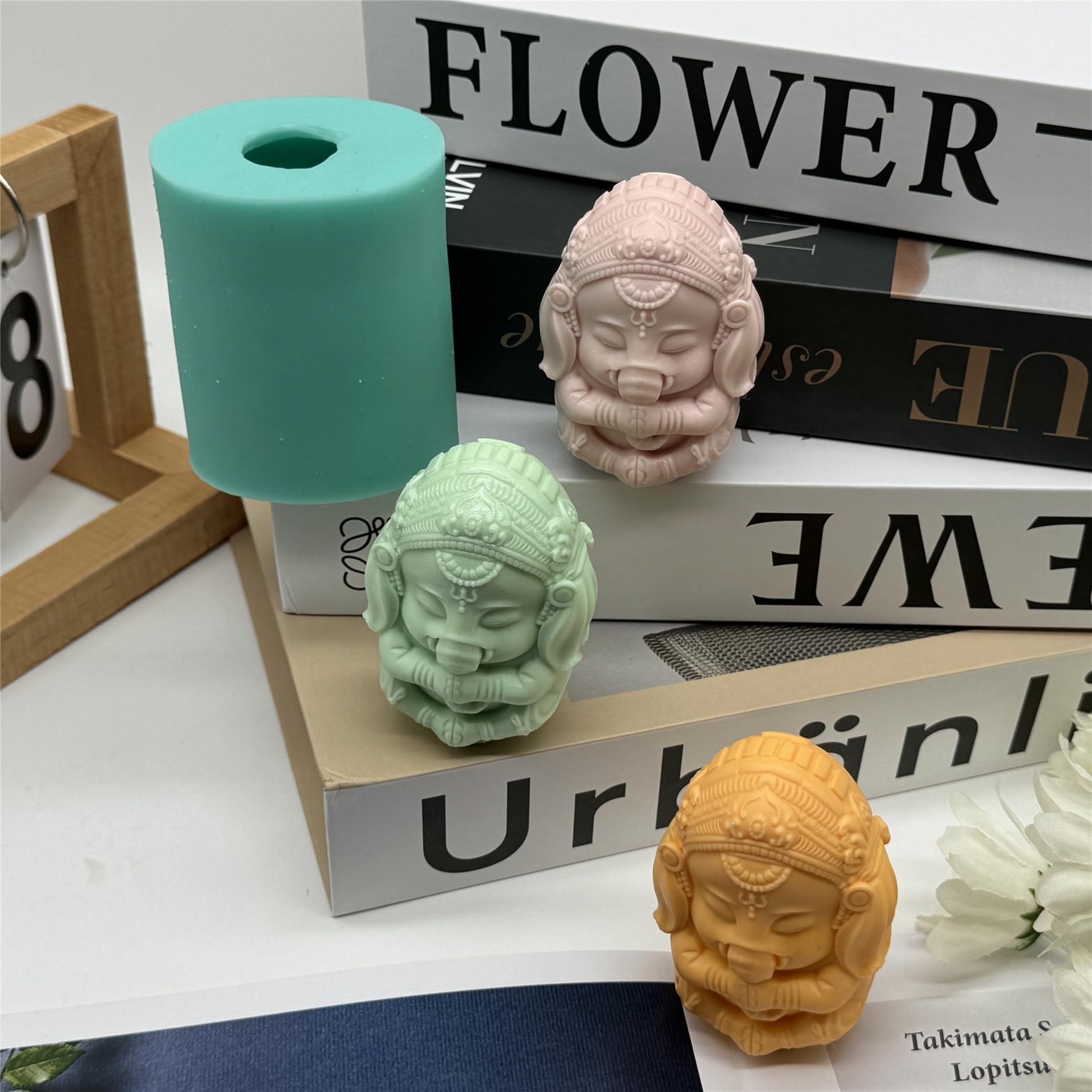 3D Ganesh Silicone Mold for DIY Soap, Candle, Resin, Epoxy Crafts - Perfect for Home Decor, Festival Gifts & Spiritual Meditation Spaces