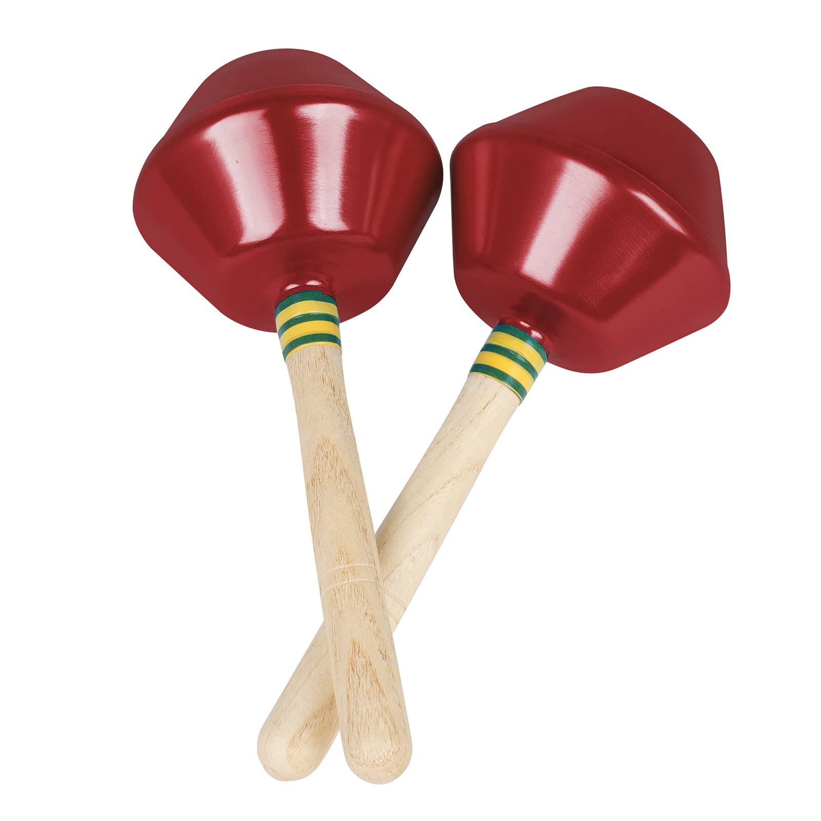 Sasuori Pair of Wooden Maracas Shakers - Percussion Musical Instrument with Aluminum Hammer Head & Ergonomic Handle for Kids & Adults - Perfect for Music Education, Party Games, and Latin Dance Performances