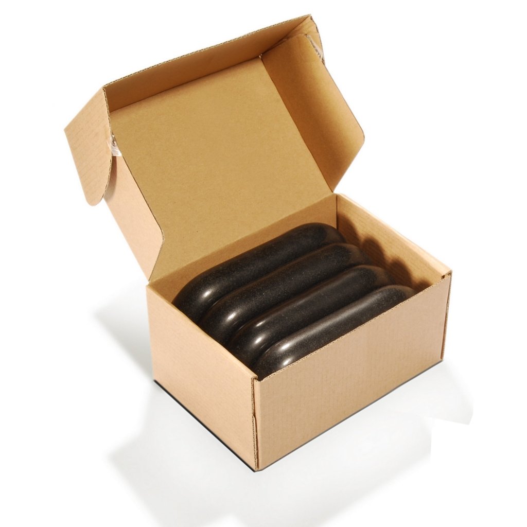 Professional XX Large Flat Oval Basalt Hot Stone Massage Set - 4 Pack (6