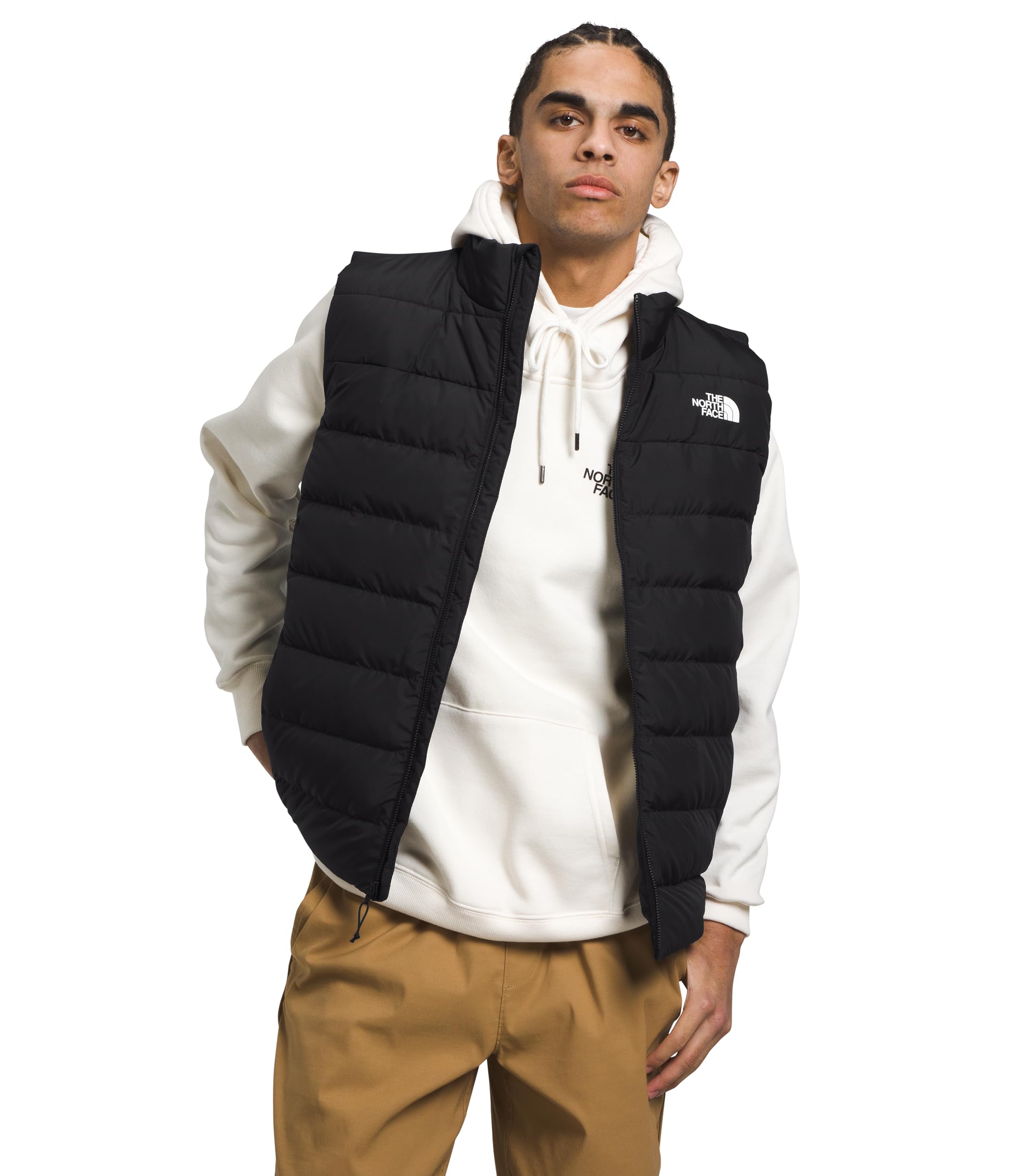 THE NORTH FACE Men's Aconcagua 3 Vest - Lightweight Packable Down Insulated Vest for Outdoor Hiking, Camping & Cold Weather - Water-Resistant Shell with Zippered Pockets