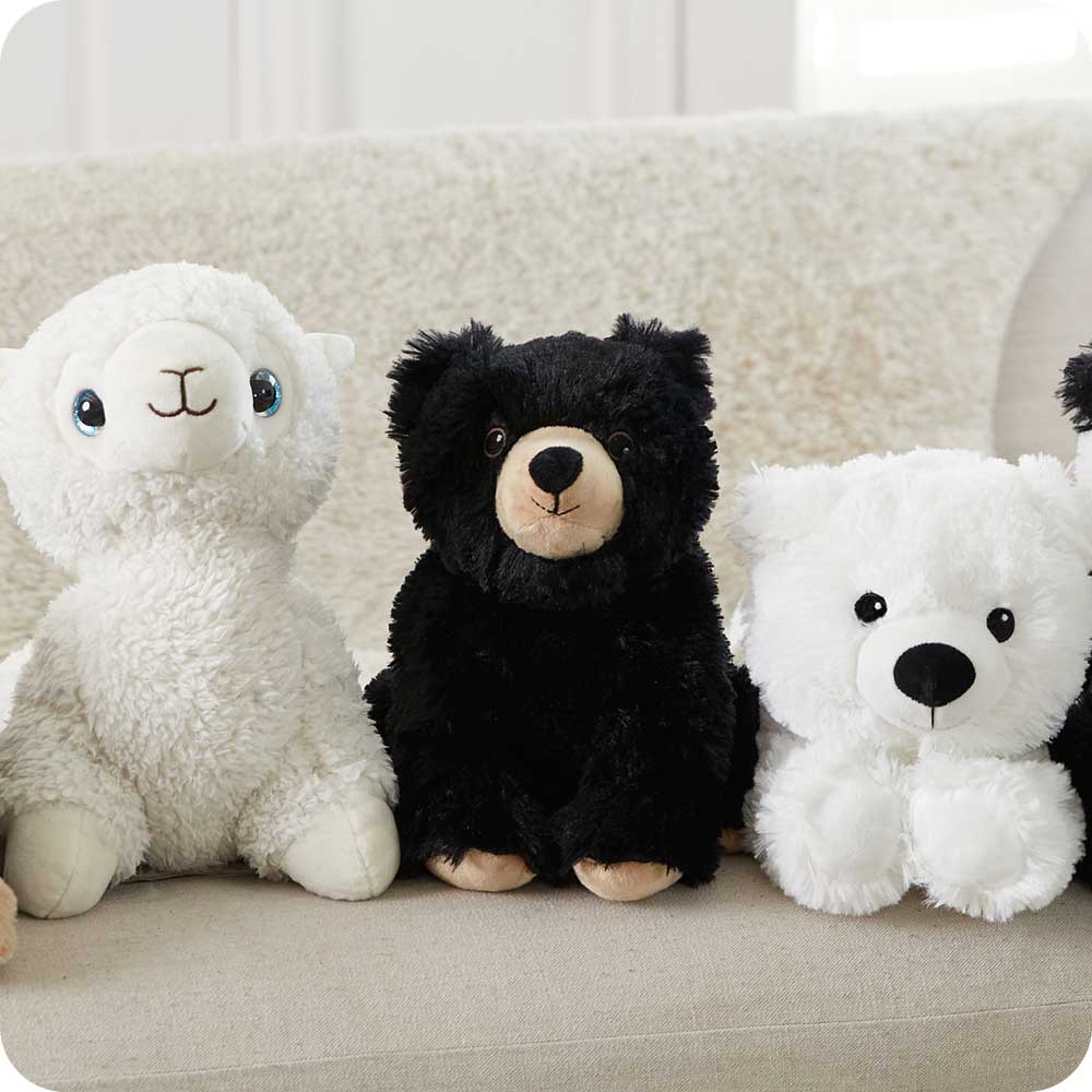Black Bear Warmies - Cozy Microwaveable Plush Stuffed Animal for Kids & Adults | Perfect for Relaxation, Stress Relief & Cold Weather Comfort