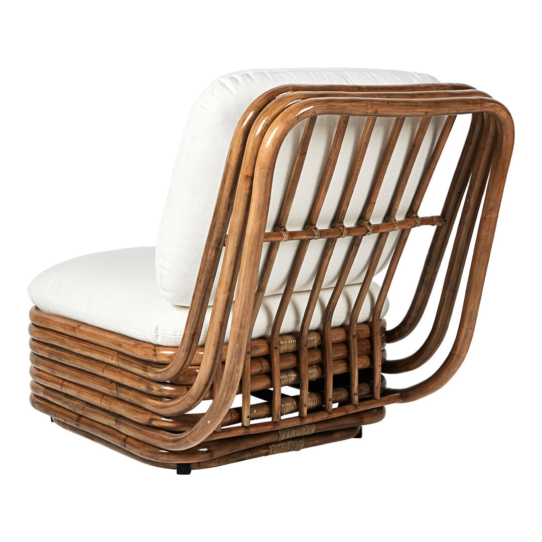 Bohemian 72 Lounge Chair - Handwoven Rattan Outdoor Patio Furniture for Garden, Poolside & Beach Relaxation | Comfortable Boho Style Seating with Cushions