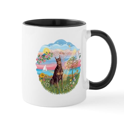 White/Black Inside - Angelstar Red Doberman Mug