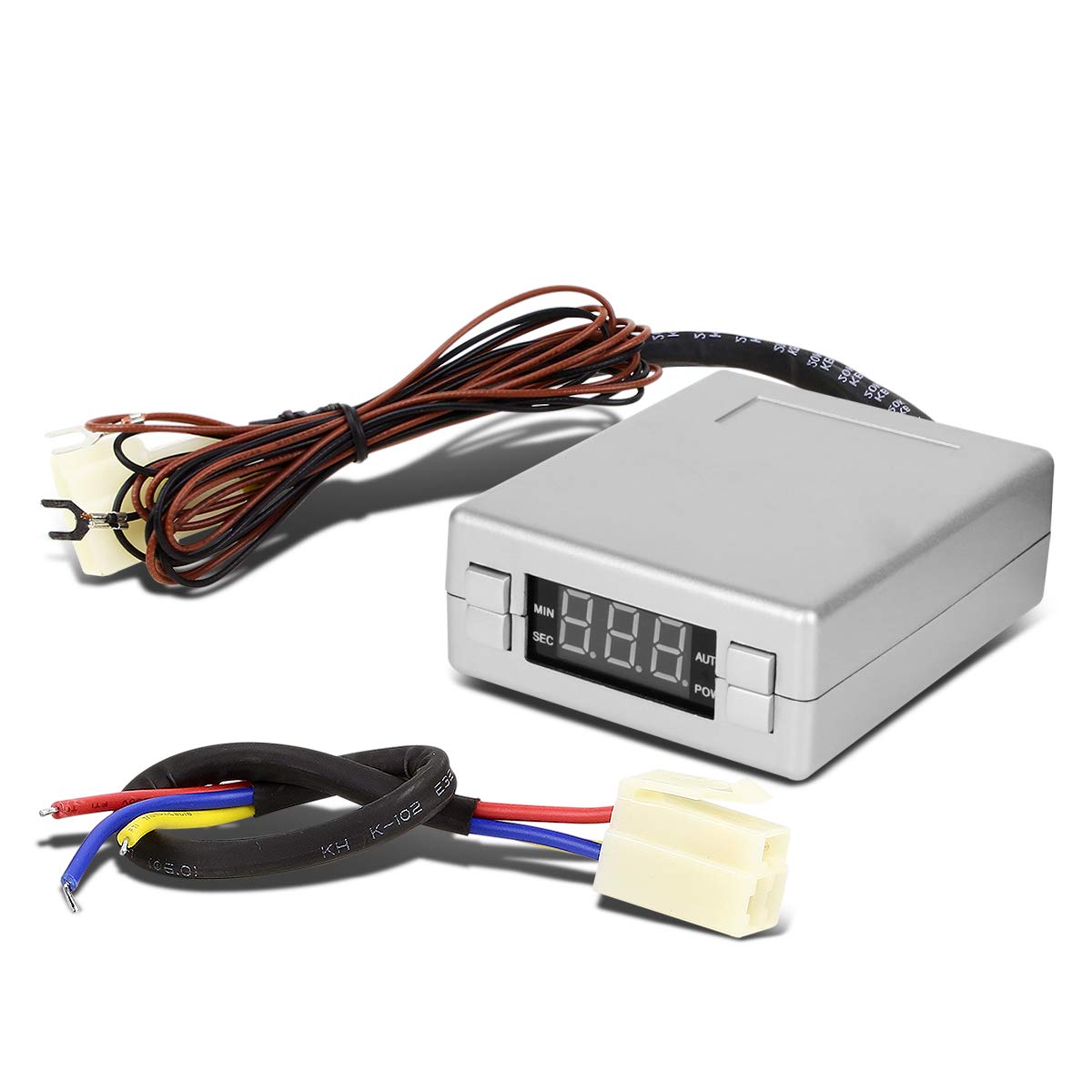 Auto Dynasty Programmable Universal Turbo Timer with LED Digital Display - Silver | Perfect for Performance Cars, Racing Vehicles & Turbocharged Engines | Engine Protection & Cool Down System