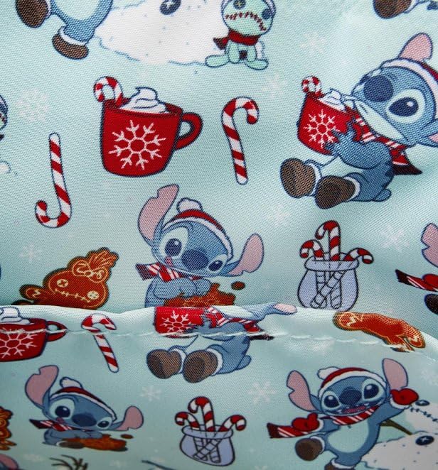 Disney Stitch Holiday Crossbody Bag - Cute Loungefly Mini Backpack for Women & Girls | Perfect for Christmas Gifts, Cosplay, and Disney Park Visits