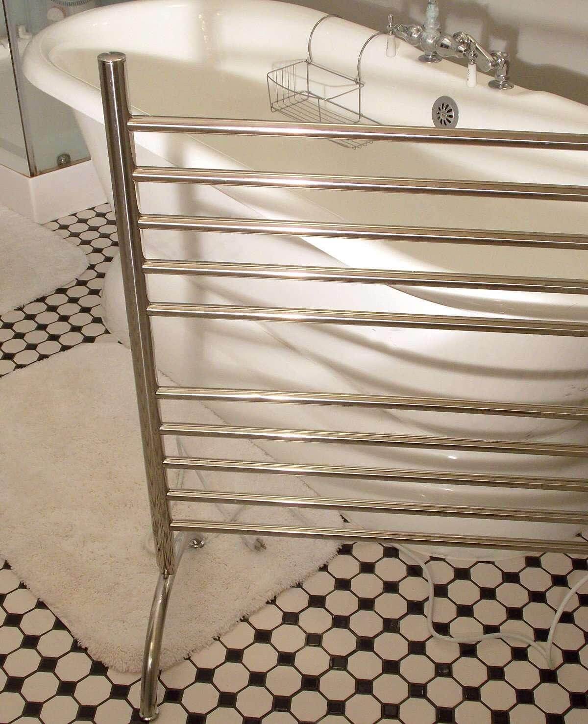 Amba 33 Solo 33 Plug-in Freestanding Towel Warmer - 33W x 38H - Perfect for Bathrooms, Spas & Luxury Home Heating
