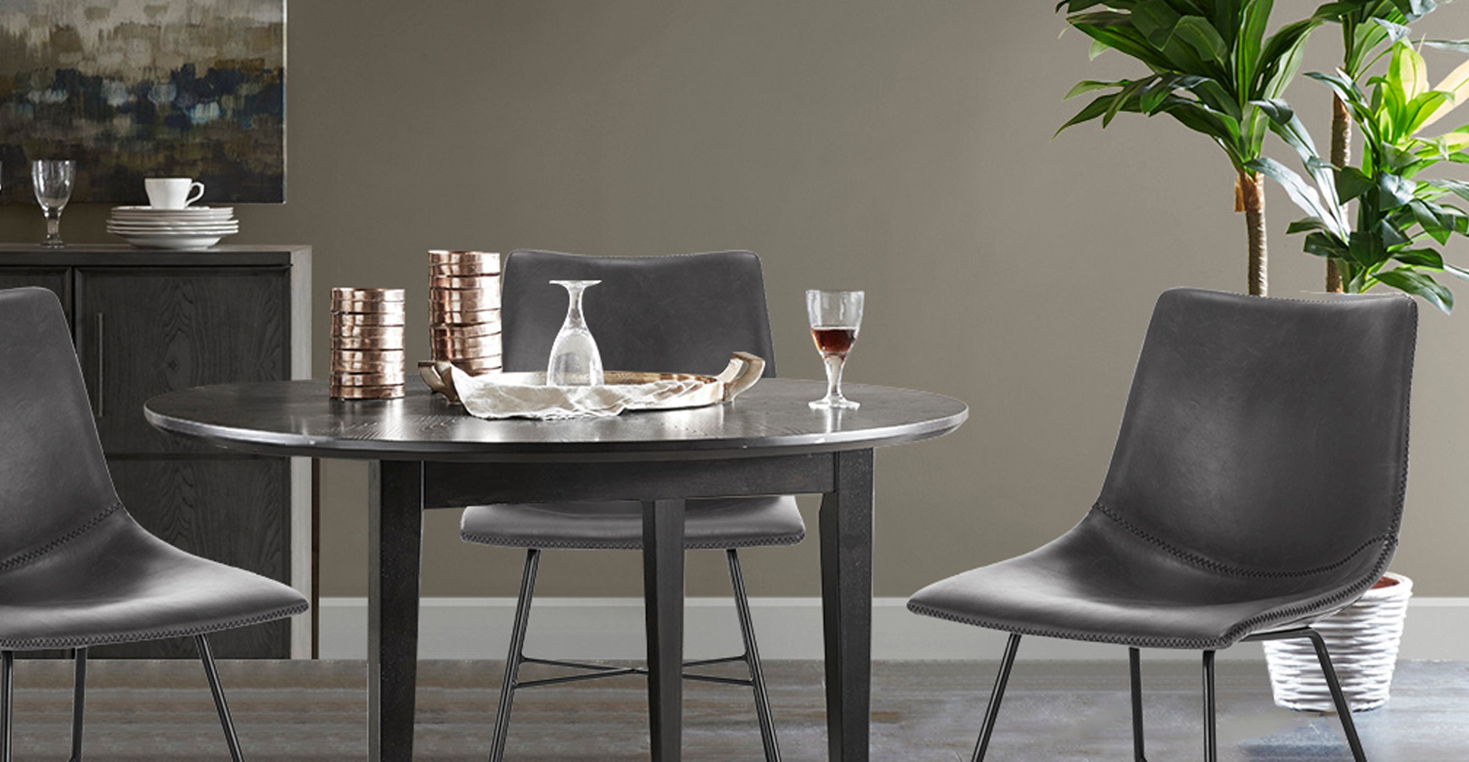 Paxton Modern Dining Chair - Sturdy Wooden Kitchen Chairs Set of 2, Comfortable Upholstered Seat - Perfect for Dining Room, Kitchen, Breakfast Nook & Small Spaces