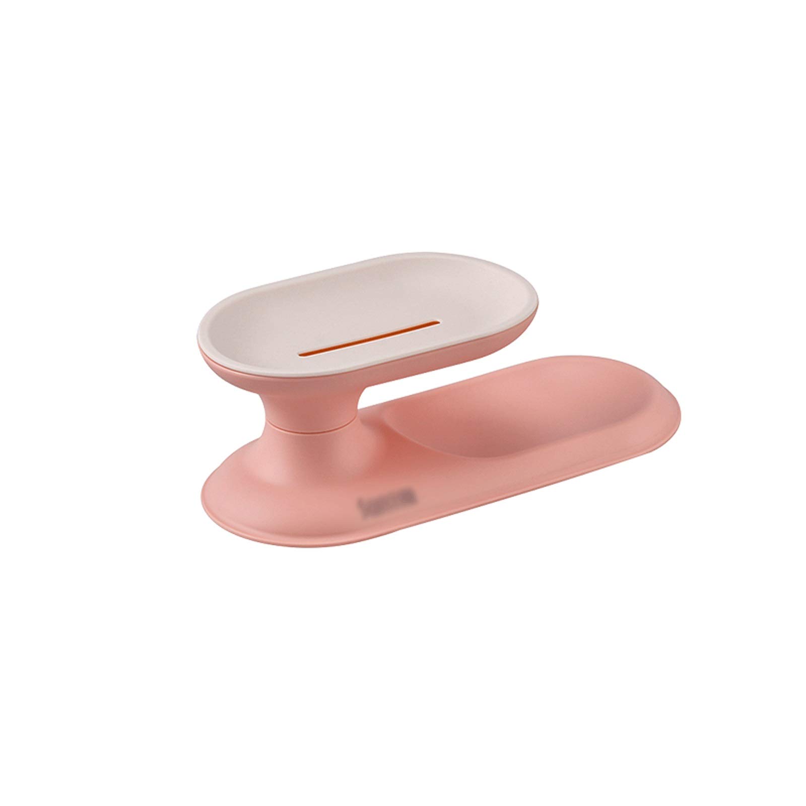 360° Rotating Double-Layer Soap Dish Holder - Drainable Bathroom & Laundry Soap Storage Box with Sponge Holder (Pink) - Perfect for Shower, Sink & Kitchen Counter Organization