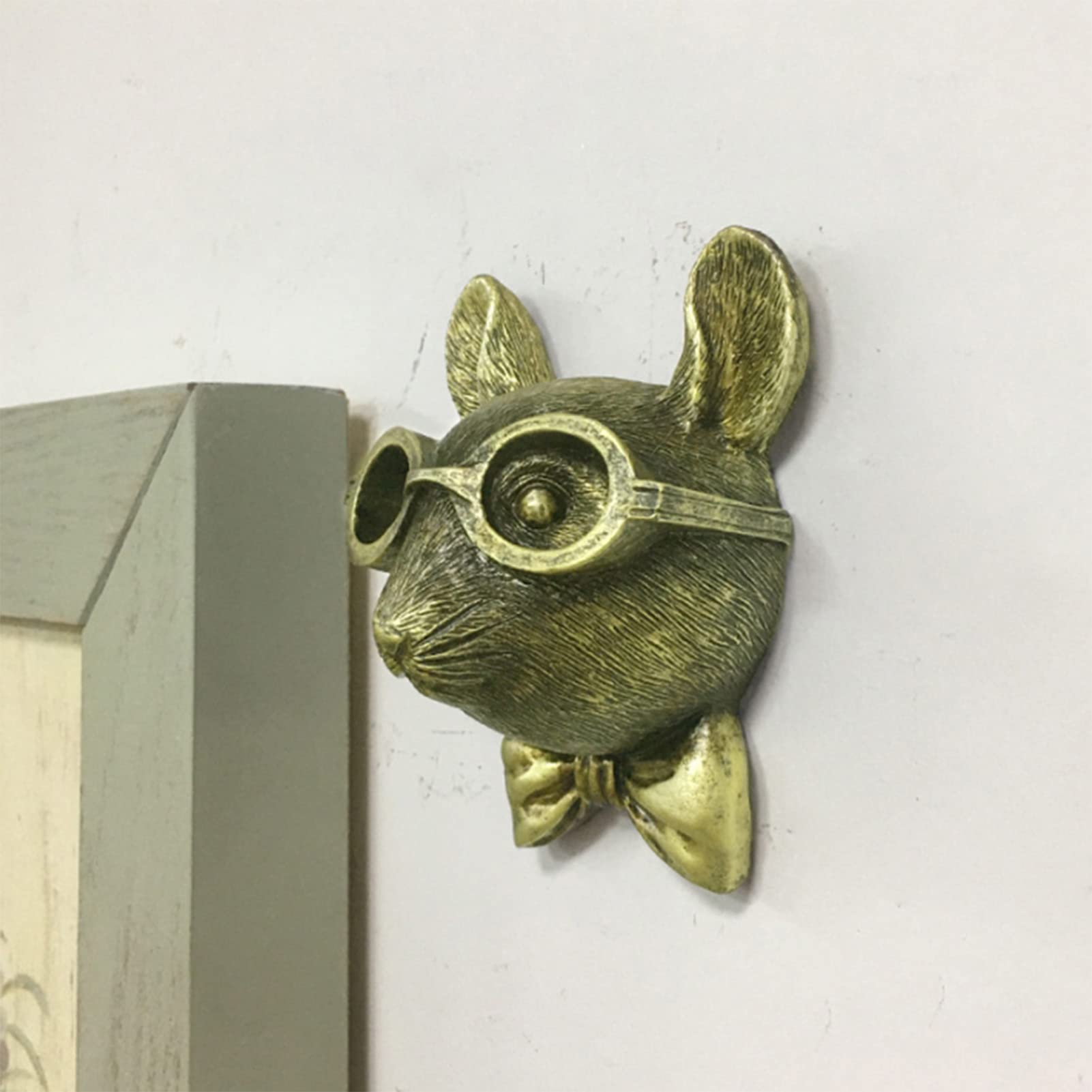 HEITIGN Waterproof Bronzed Resin Animal Wall Hanging Sculpture - 5PCS Set for Sun Protection, Home Decor, Garden & Outdoor Decorations - Perfect Gift for Housewarming & Interior Design