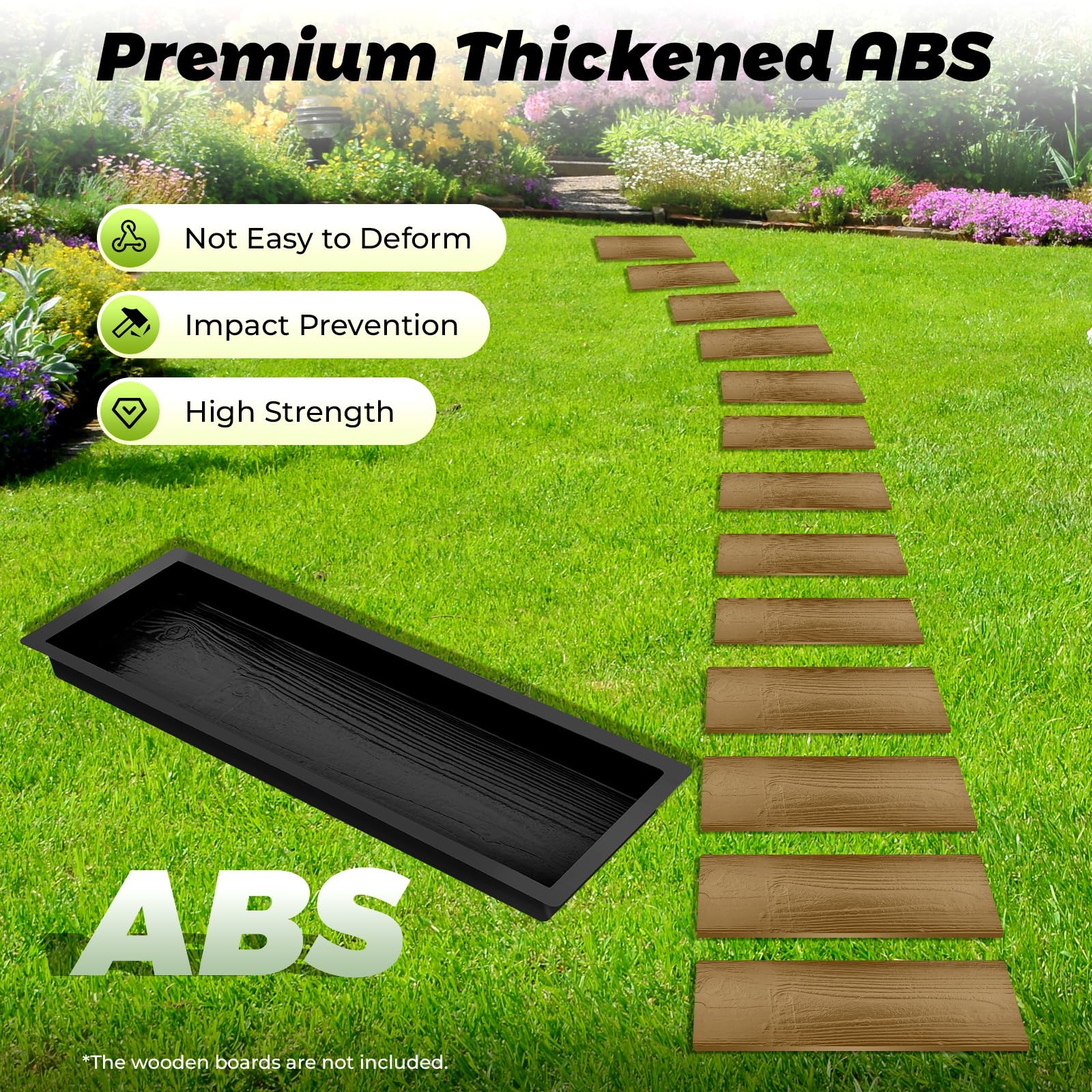 2 Pack DIY Concrete Stepping Stone Molds - Cement Paver Molds for Garden Walkway & Pathway - Reusable Garden Decor Molds for Outdoor Landscaping Projects (Perfect for Patios, Driveways & Backyard Decor)