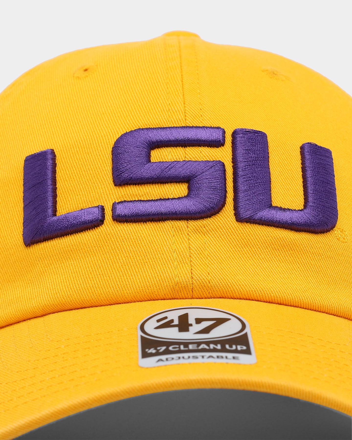 47 Brand Louisiana State Tigers LSU '47 Clean Up Strapback Gold Adjustable Hat - Official NCAA College Baseball & Football Fan Gear for Men & Women - Perfect for Game Day, Tailgating & Casual Wear