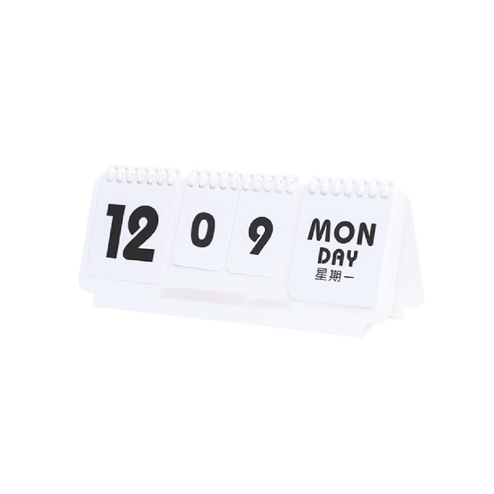 2024 Perpetual Standing Desk Calendar - Small Vintage Academic Monthly Weekly Daily Planner & Organizer - Perfect for Office, Home, Study Desk Decor (White)