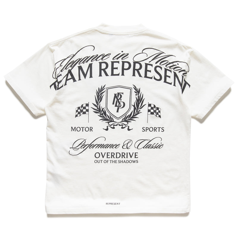 Represent Crest Tee - Premium Cotton Crewneck T-Shirt for Men | Flat White Casual Shirt | Streetwear, Everyday Wear & Lounge Outfits