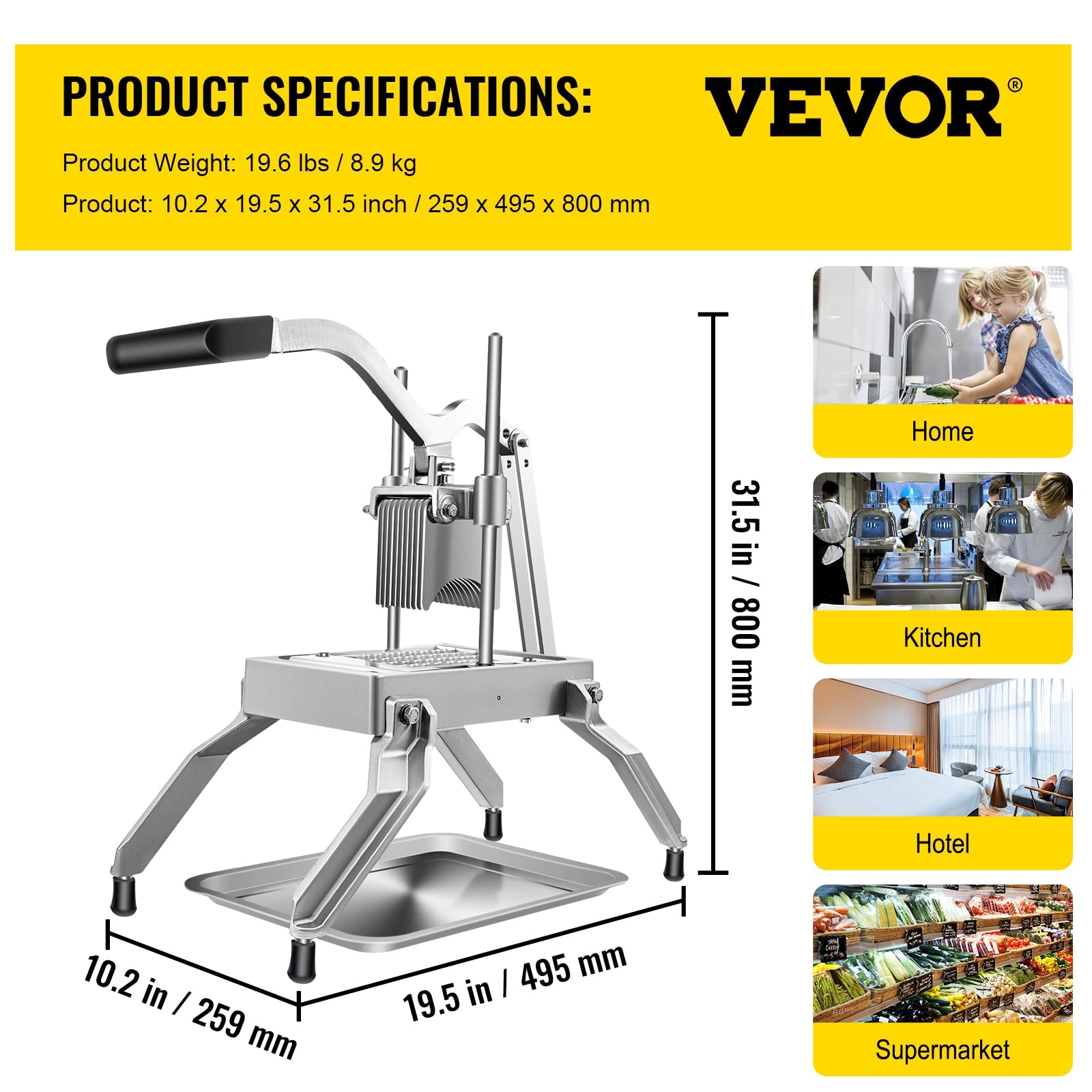 Happybuy Commercial Vegetable Fruit Dicer - 3/8