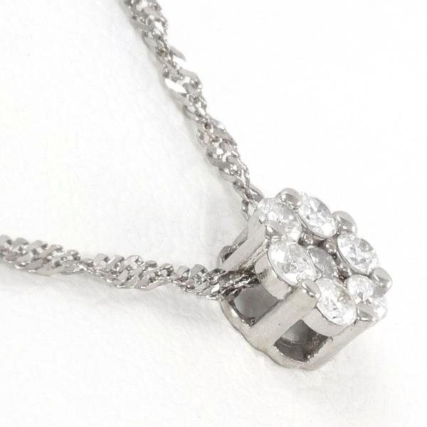 18K White Gold Diamond Necklace for Women - Elegant Pendant Jewelry Gift for Anniversary, Wedding & Special Occasions
