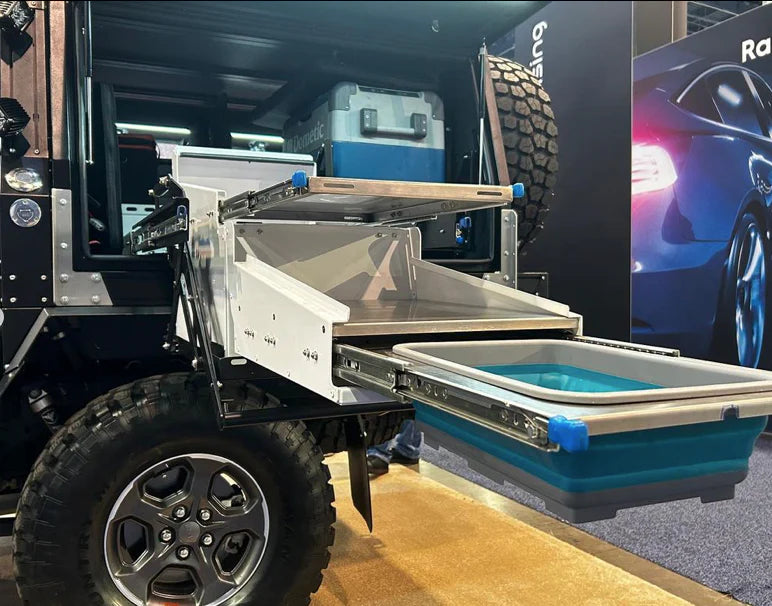 Dirtbox Overland Drop Slider Mount - Heavy Duty Off-Road Truck Bed Rack for Camping Gear & Outdoor Adventures