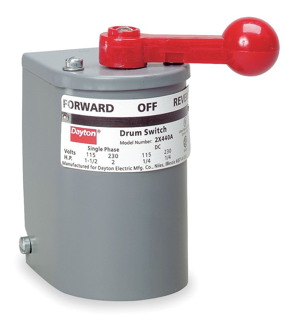 Switch Drum Reversing Plastic Handle - Heavy Duty Toggle Switch for Industrial Equipment, Machinery & DIY Projects