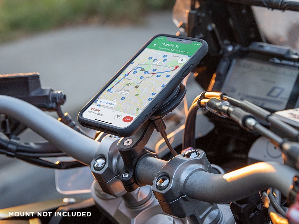 Wireless Charging Phone Mount for Motorcycles - Fast Qi Charger for iPhone & Android - Perfect for Commuting, Touring & Adventure Riding