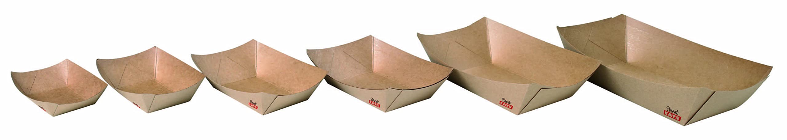 Eco-Friendly Disposable Brown Kraft Paper Food Boats (3.4 oz, 4.5