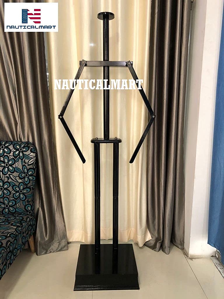 Premium Wooden Display Stand for Knight Armor & Medieval Costume - Black | Perfect for Home Decor, Renaissance Fairs & Collectible Showcases