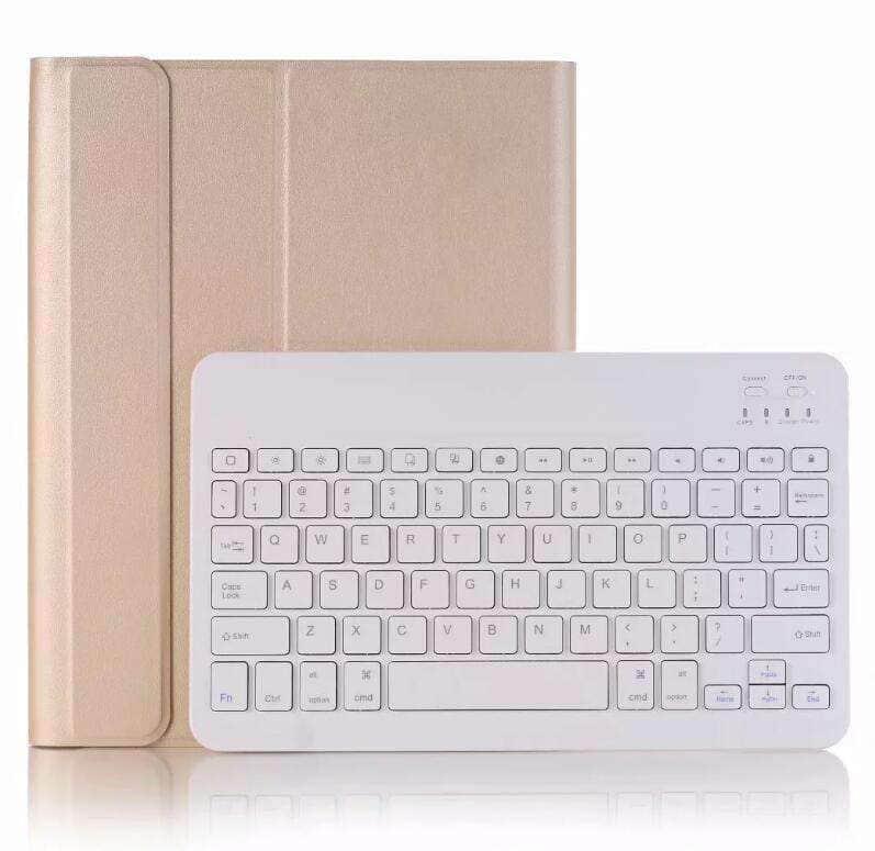 Premium Leather-Look Bluetooth Keyboard Case for iPad 9.7 (5th/6th Gen) with Stylus Holder | Detachable Keyboard & Protective Cover | Perfect for Work, Study & Travel
