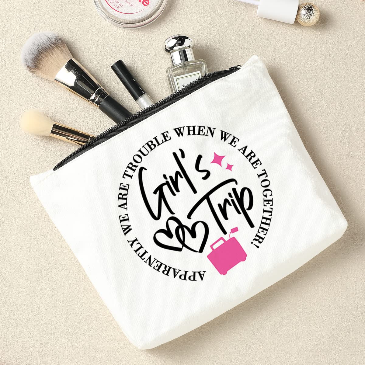 Stylish Travel Makeup Bag for Girls - Perfect Weekend, Graduation, Birthday & Christmas Gift for Her, Bestie & Teens - Cosmetic Bags for Vacation, Travel & Friendship - Great for Daily Use, Trips & Special Occasions